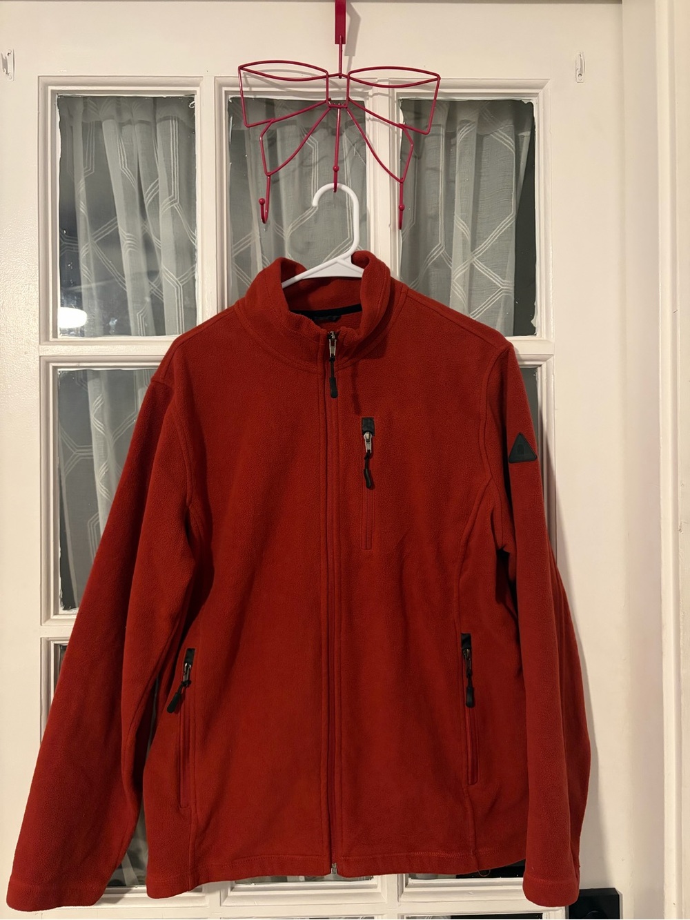 London Fog  Red Fleece Jacket - Casual Zip-Up
